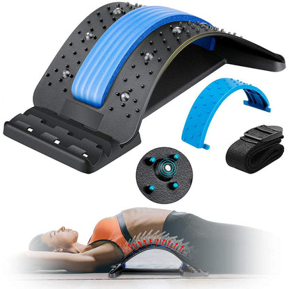 Back Stretcher Multi-Level Adjustable Massager Waist Neck Fitness Lumbar