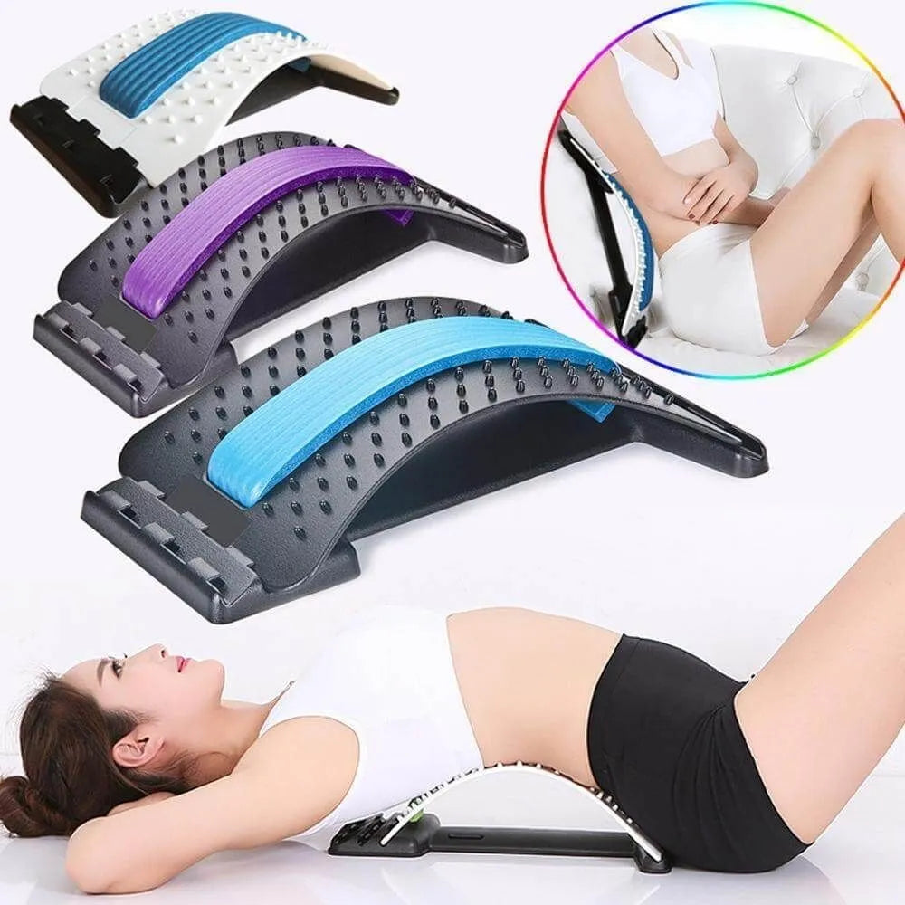 Back Stretcher Multi-Level Adjustable Massager Waist Neck Fitness Lumbar