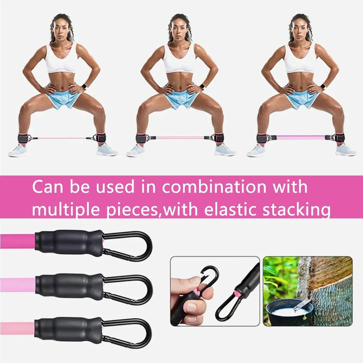 Ankle Strap Resistance Bands Hip Leg Strength Pull Rope Fitness Elastic Training