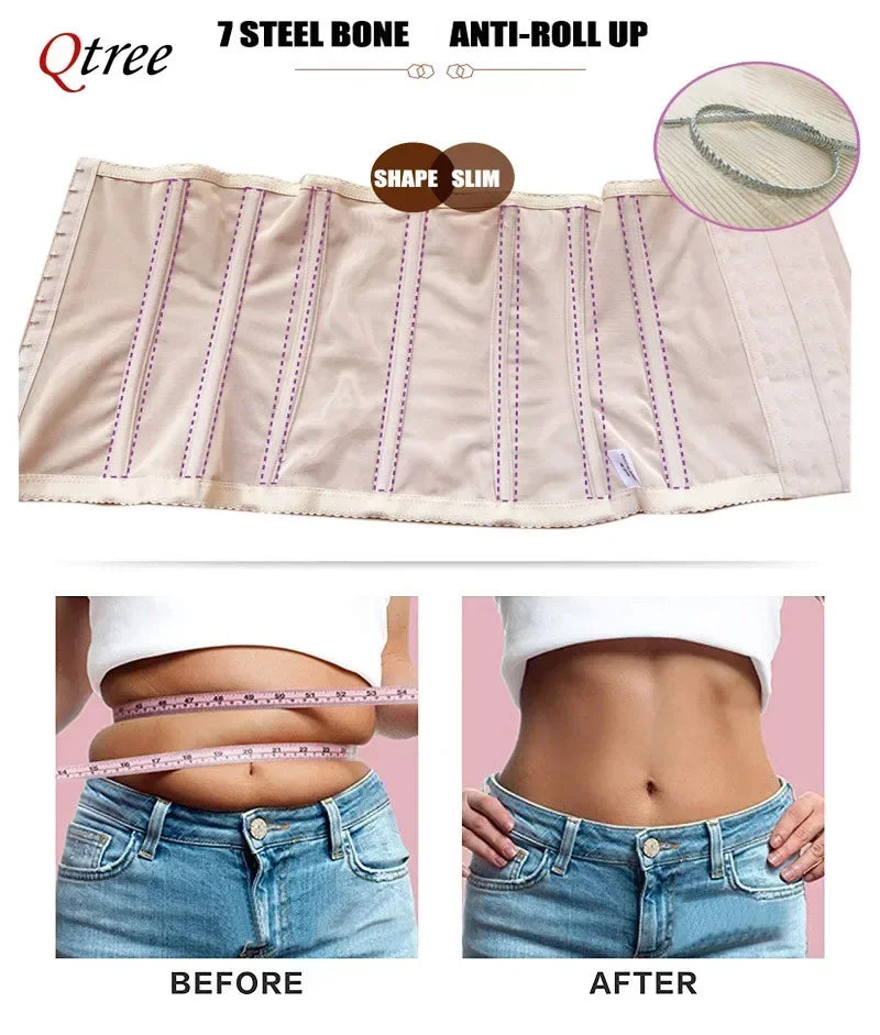 Qtree Dress Slimming Waist Trainer Belt Shapewear Women Belly Cincher Body