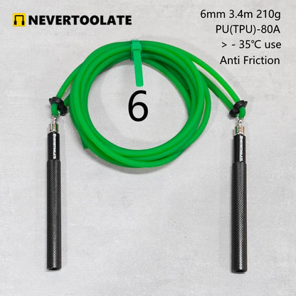 NEVERTOOLATE 360 free rotate ball bearing metal handle EASY CHANGE ROPE