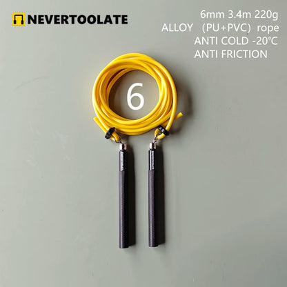 NEVERTOOLATE 360 free rotate ball bearing metal handle EASY CHANGE ROPE