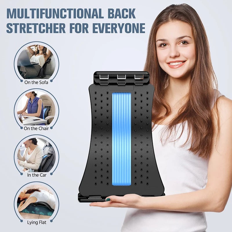 Back Stretcher Multi-Level Adjustable Massager Waist Neck Fitness Lumbar