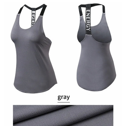 Women Gym Tops Black Sleeveless Yoga Top Women Fitness Shirt Gym Vest