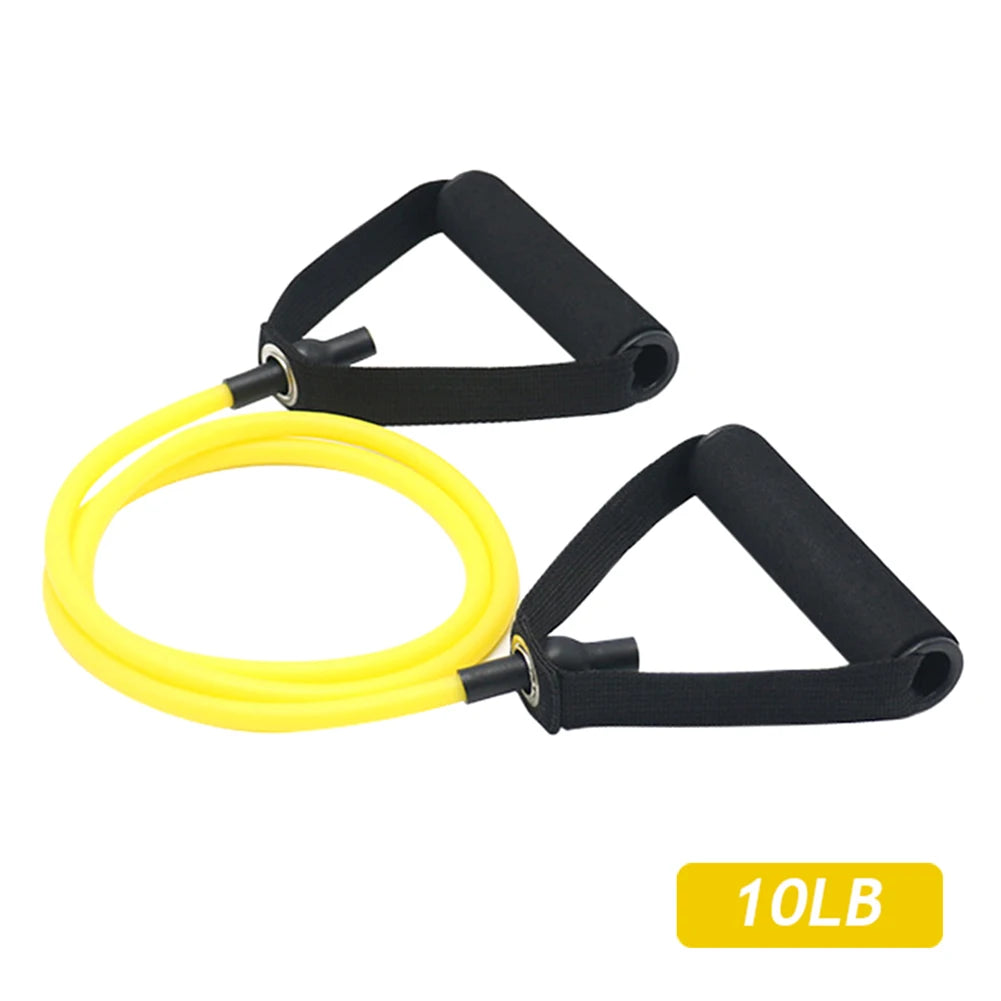 5 Levels Resistance Hot Yoga Pull Rope Bands Handles Elastic Sports Bodybuild