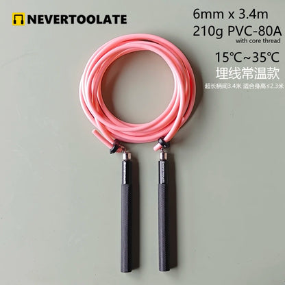 NEVERTOOLATE 360 free rotate ball bearing metal handle EASY CHANGE ROPE