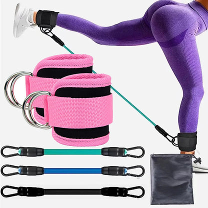 Ankle Strap Resistance Bands Hip Leg Strength Pull Rope Fitness Elastic Training