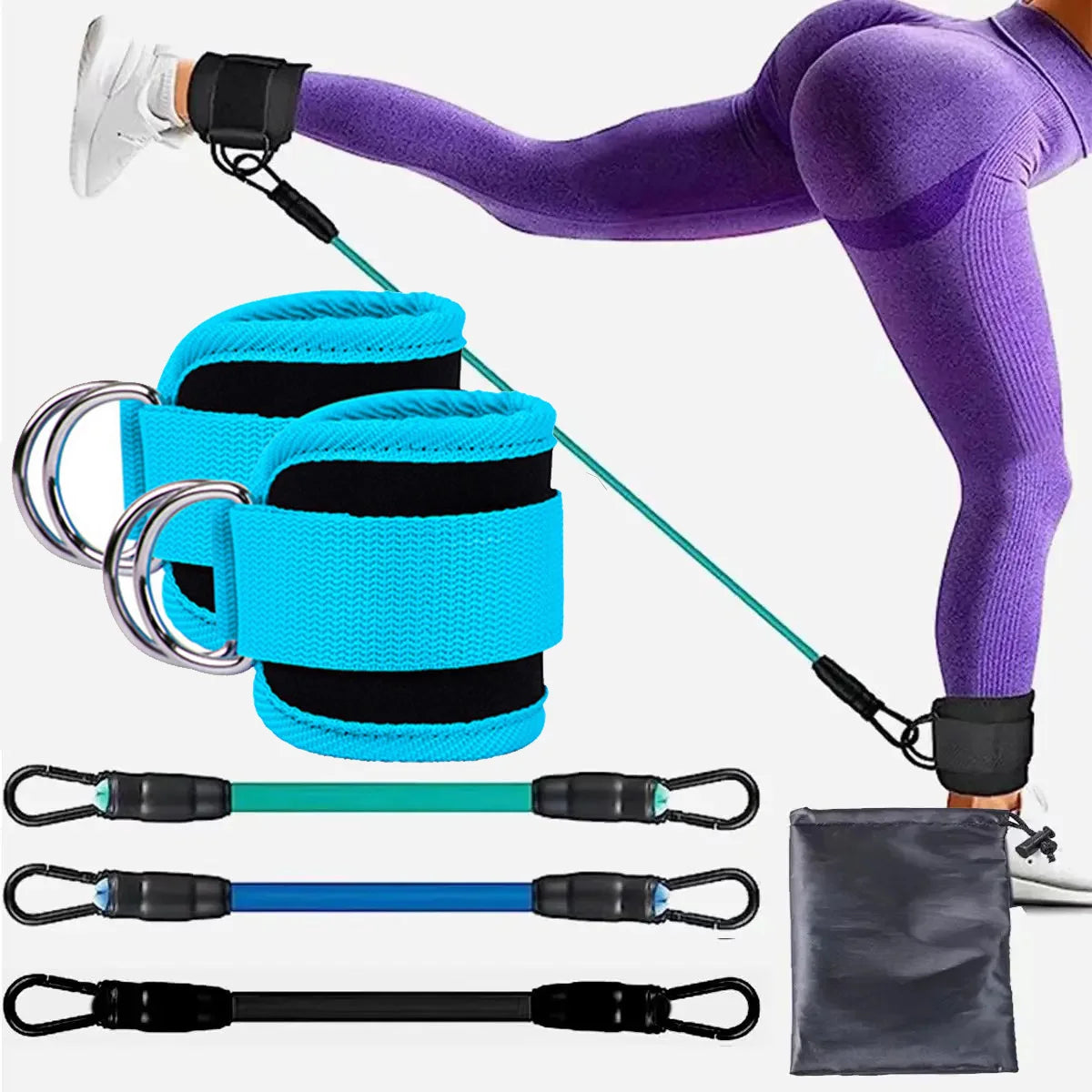 Ankle Strap Resistance Bands Hip Leg Strength Pull Rope Fitness Elastic Training