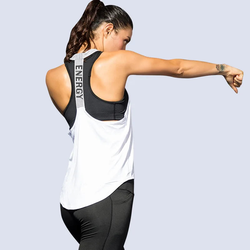 Women Gym Tops Black Sleeveless Yoga Top Women Fitness Shirt Gym Vest