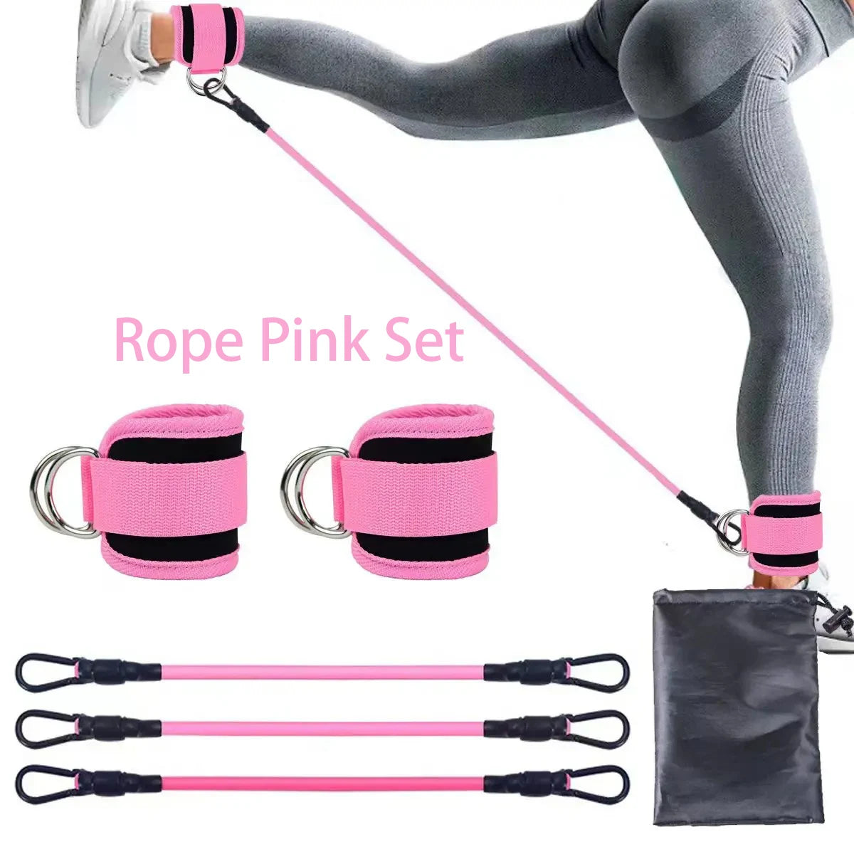 Ankle Strap Resistance Bands Hip Leg Strength Pull Rope Fitness Elastic Training