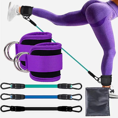 Ankle Strap Resistance Bands Hip Leg Strength Pull Rope Fitness Elastic Training