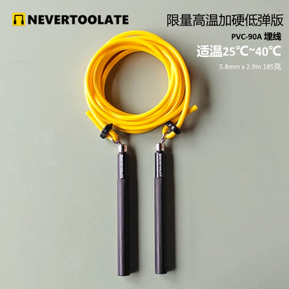 NEVERTOOLATE 360 free rotate ball bearing metal handle EASY CHANGE ROPE