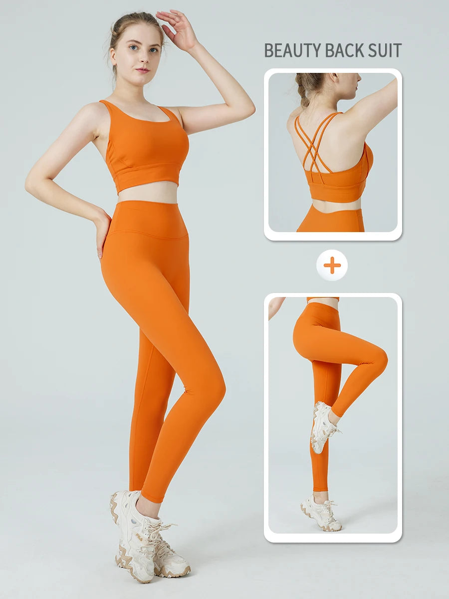 2 Piece Yoga Clothes Women's Tracksuit Athletic Wear Pilates Fitness Suit Gym